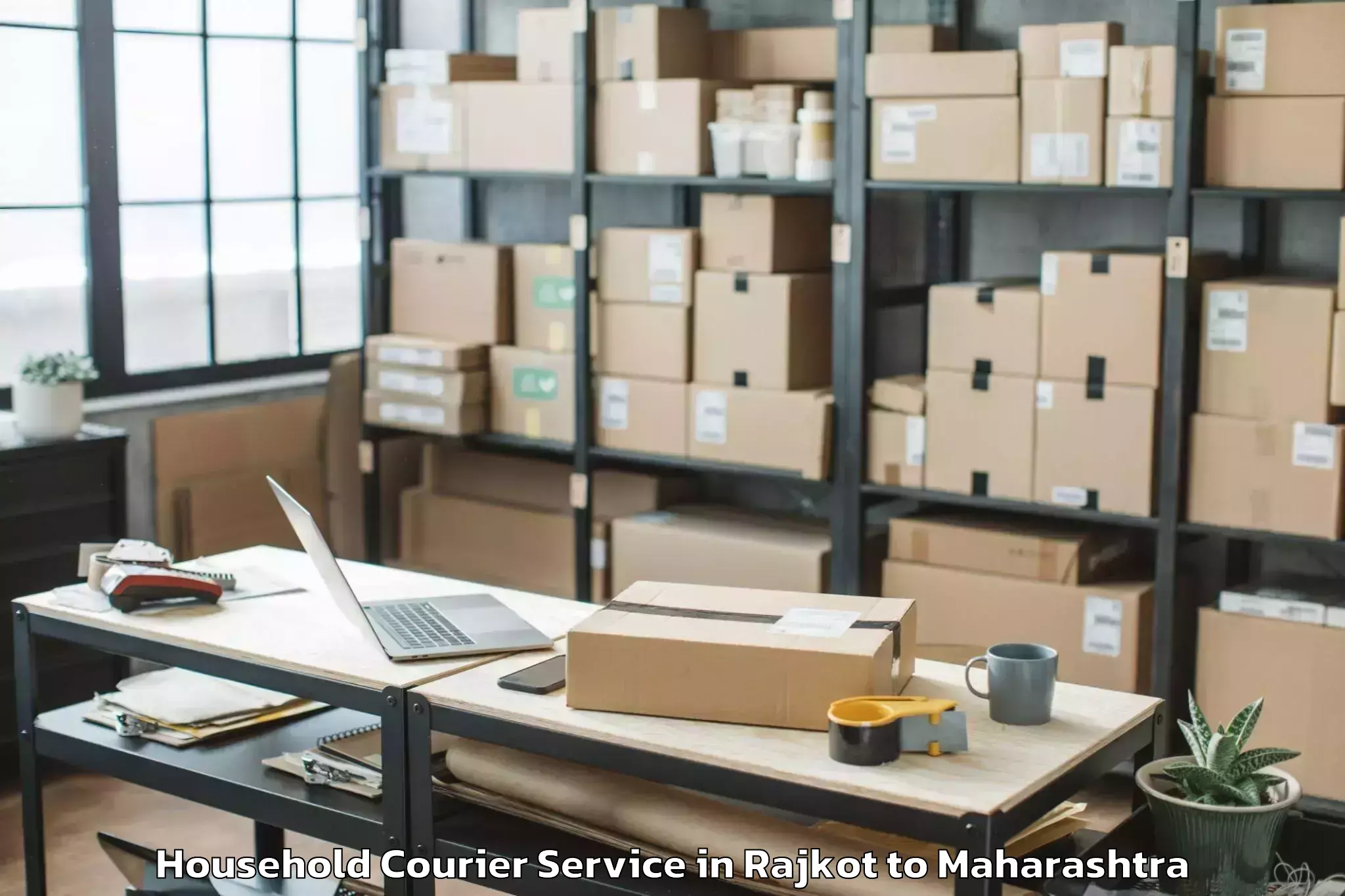 Reliable Rajkot to Tilak Maharashtra Vidyapeeth P Household Courier